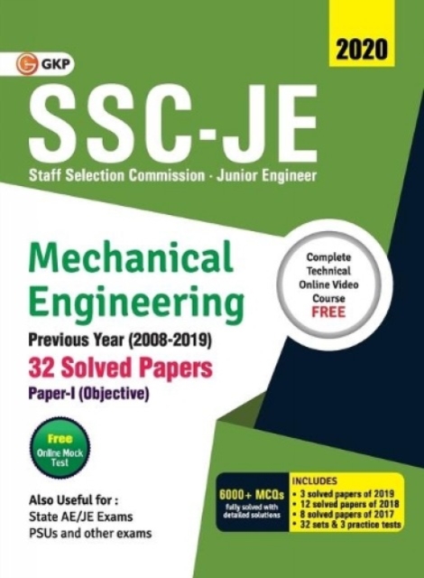 Ssc Je 2020 Mechanical Engineering Previous Years Solved Papers (2008-19), Paperback / softback Book