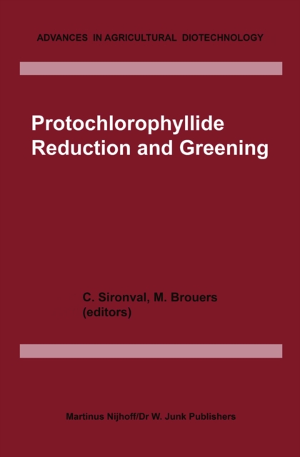 Protochlorophyllide Reduction and Greening, PDF eBook