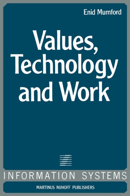 Values, Technology and Work, Paperback / softback Book