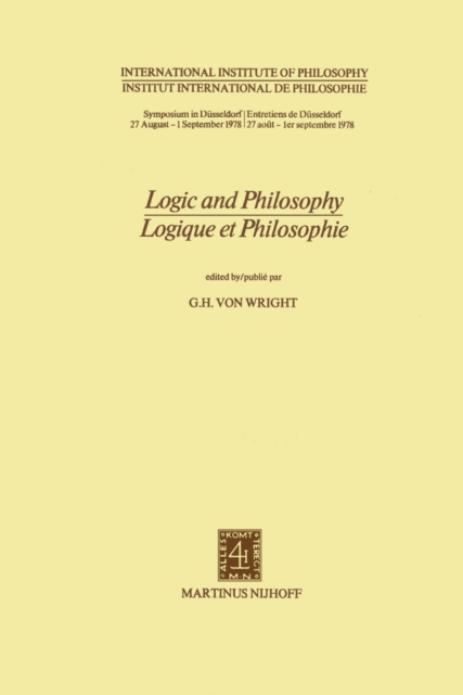 Logic and Philosophy / Logique et Philosophie, PDF eBook