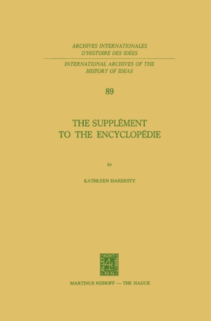 The Supplement to the Encyclopedie, PDF eBook