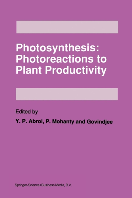 Photosynthesis: Photoreactions to Plant Productivity, Paperback / softback Book