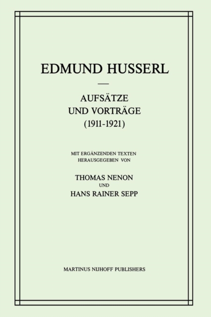 Aufsatze Und Vortrage (1911-1921), Paperback / softback Book