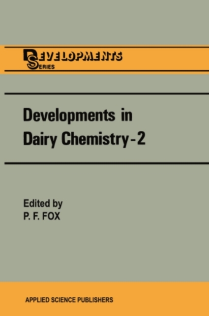 Developments in Dairy Chemistry-2 : Lipids, PDF eBook