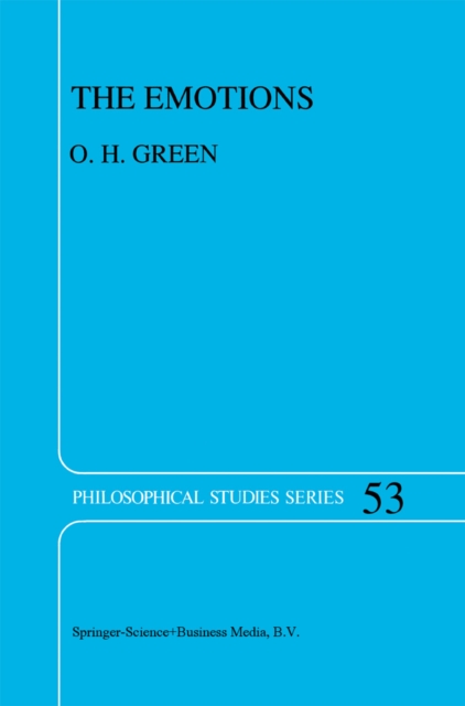 The Emotions : A Philosophical Theory, PDF eBook