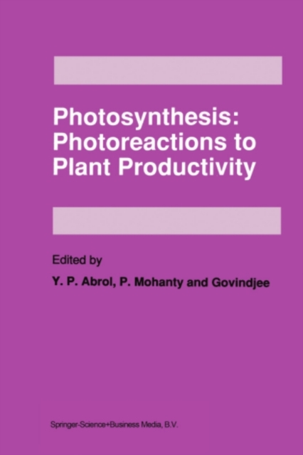 Photosynthesis: Photoreactions to Plant Productivity, PDF eBook