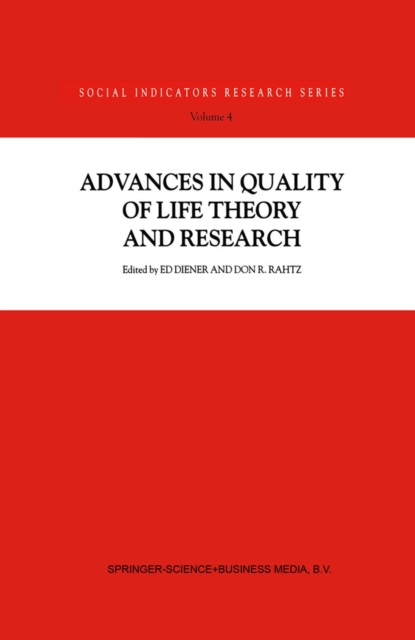 Advances in Quality of Life Theory and Research, PDF eBook