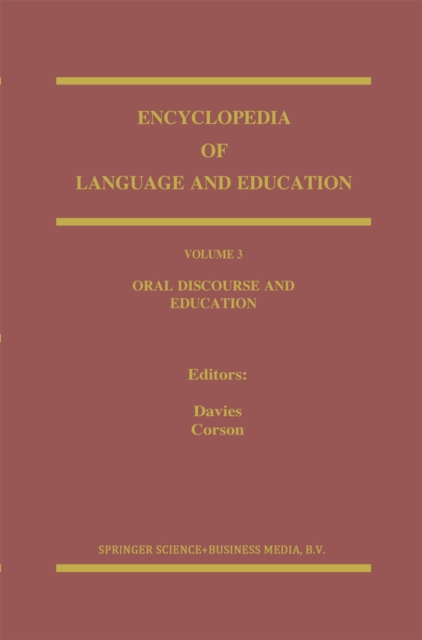 Oral Discourse and Education, PDF eBook