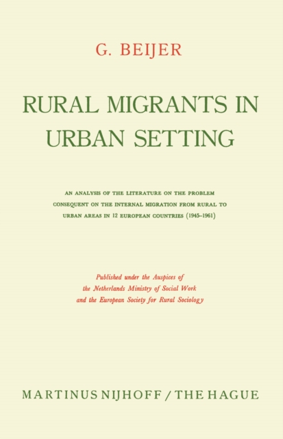 Rural migrants in urban setting, PDF eBook