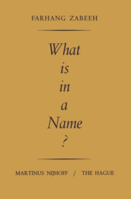 What is in a Name? : An Inquiry into the Semantics and Pragmatics of Proper Names, PDF eBook