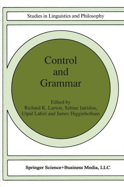Control and Grammar, PDF eBook