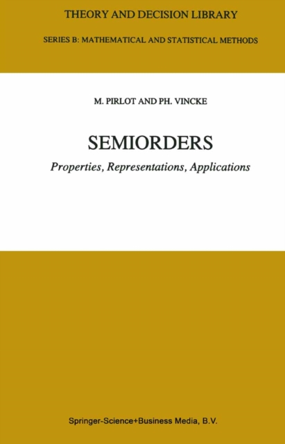 Semiorders : Properties, Representations, Applications, PDF eBook