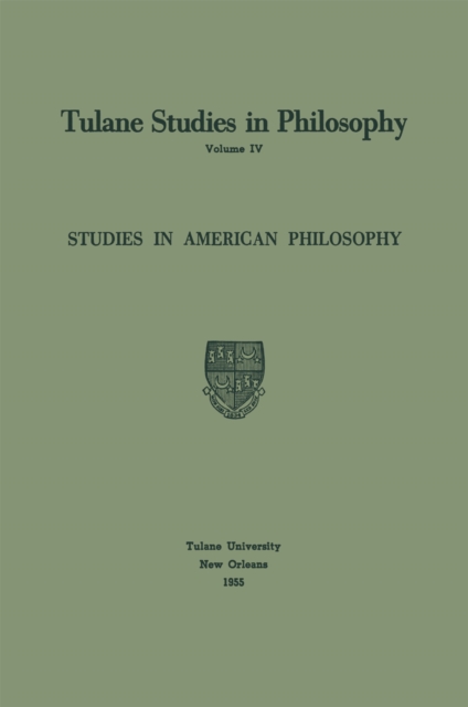 Studies in American Philosophy, PDF eBook