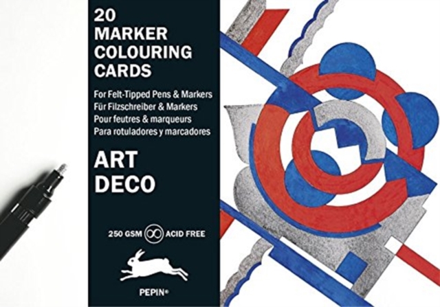 Art Deco : Marker Colouring Cards Book, Hardback Book