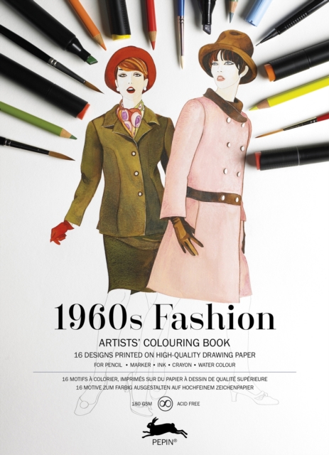 1960s Fashion : Artists' Colouring Book, Hardback Book