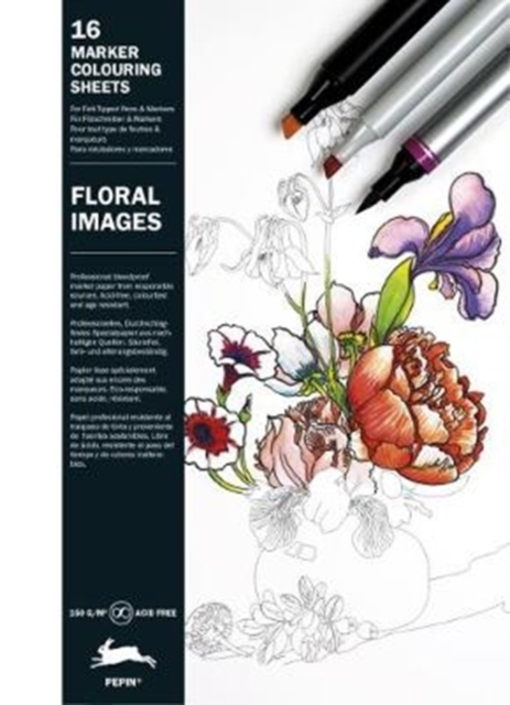 Floral Images : Marker Colouring Sheets, Hardback Book
