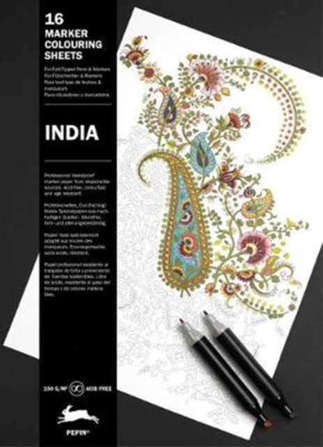 India : Marker Colouring Sheets, Hardback Book