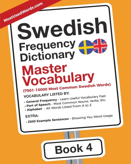 Swedish Frequency Dictionary - Master Vocabulary : 7501-10000 Most Common Swedish Words, Paperback / softback Book