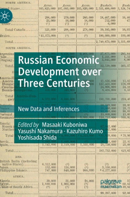Russian Economic Development over Three Centuries : New Data and Inferences, Hardback Book