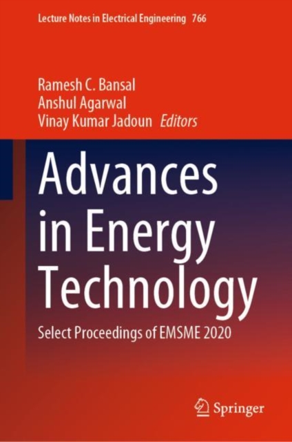 Advances in Energy Technology : Select Proceedings of EMSME 2020, Hardback Book