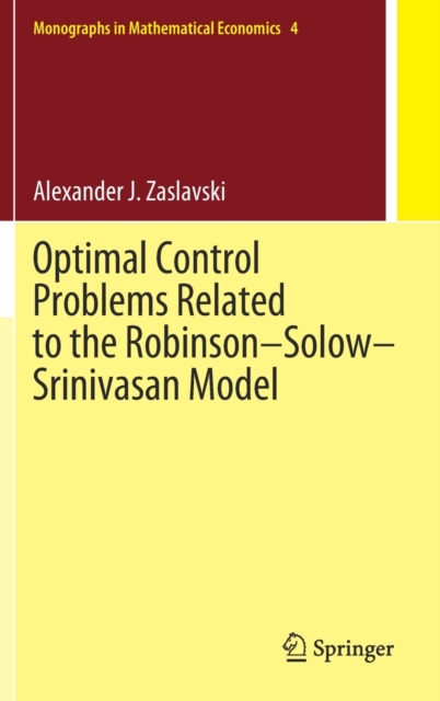 Optimal Control Problems Related to the Robinson-Solow-Srinivasan Model, Hardback Book