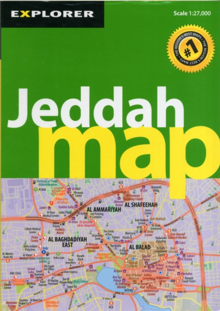 Jeddah Map, Sheet map, folded Book