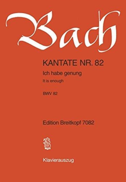 CANTATA BWV 82 ICH HABE GENUNG GENUG IT,  Book