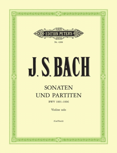 6 SOLO SONATAS & PARTITAS BWV 10011006, Paperback Book