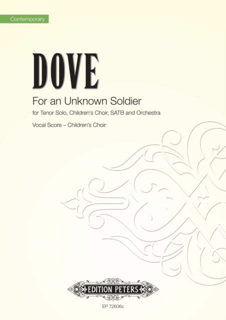 FOR AN UNKNOWN SOLDIER CHILDRENS VOCAL S, Paperback Book